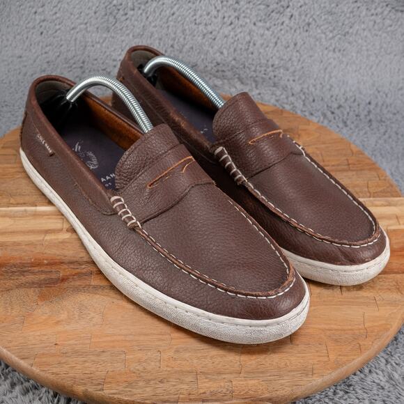 Cole Haan Men's 11.5 M Grand OS Nantucket II Penny Loafer Brown Leather - Picture 1 of 7